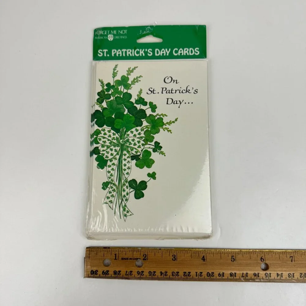 Sealed Vtg Saint St Patricks Pattys Day Greeting Cards w Envelopes Holiday Retro